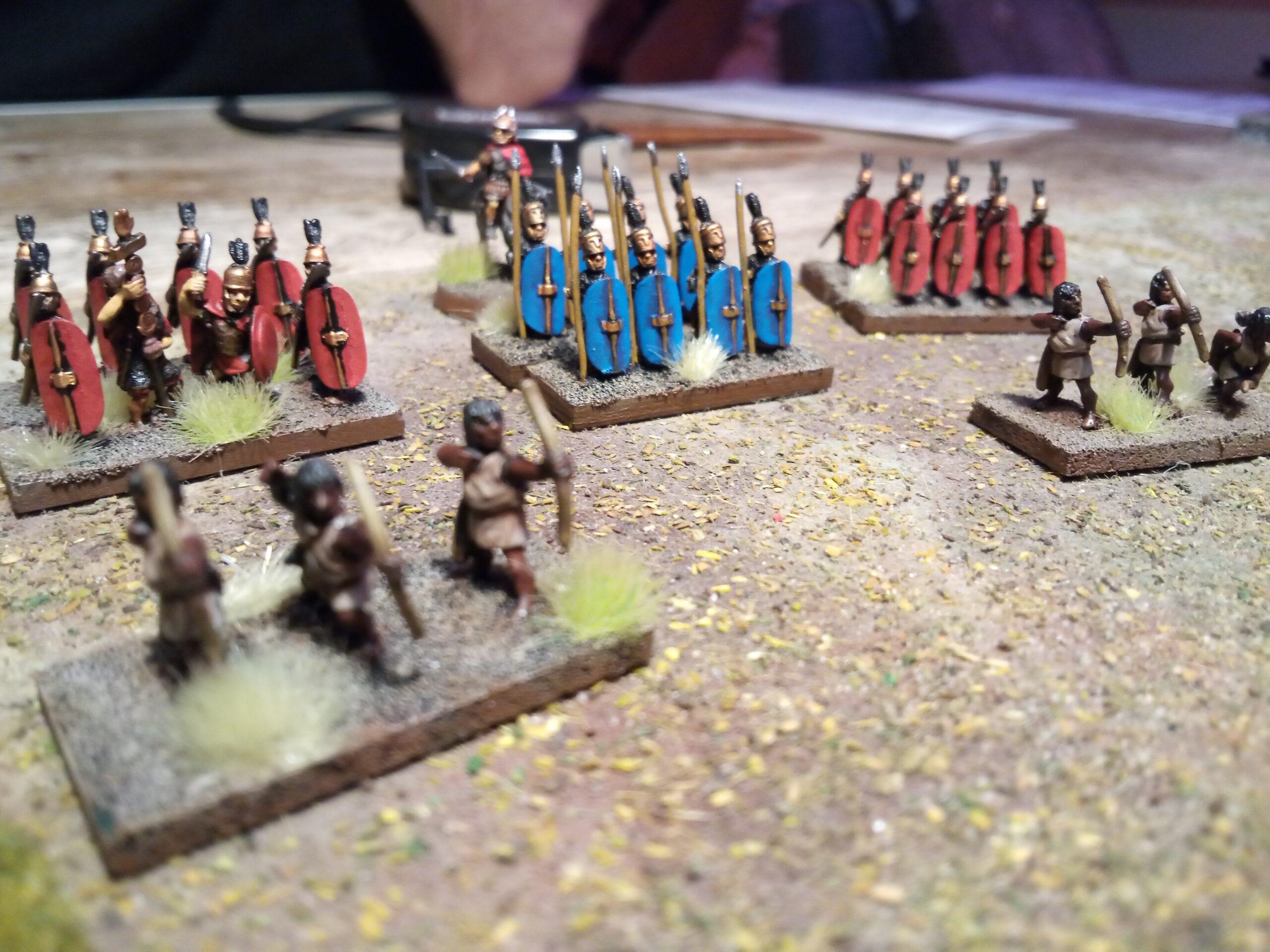 Kings of War Historical: The Romans closing their ranks with bowmen in position.
