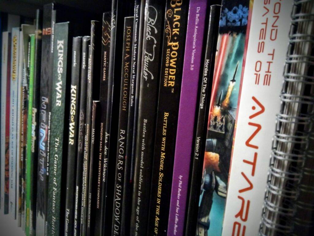 Wargames Books in my Man Cave or  RPG Wargaming room. Dnd Dungeons and Dragons game room